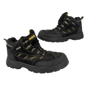 Brahma Kane Boots Mens Size 9.5 Black Leather Steel Toe Safety Work Lace Up